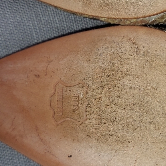 Stuart Weitzman Snake Skin Design Square Nose Pointed Flats Size 10.5 N - Picture 11 of 13